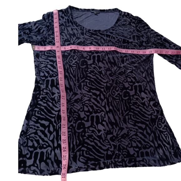 Dark Purple Velvet Burnout Top Blouse Y2K‎ Inspired Sheer Whimsigoth Fairygrunge - Picture 5 of 7